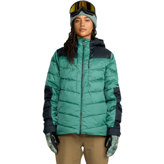 Womens Estes Puff Snowboard Jacke Fichte grün