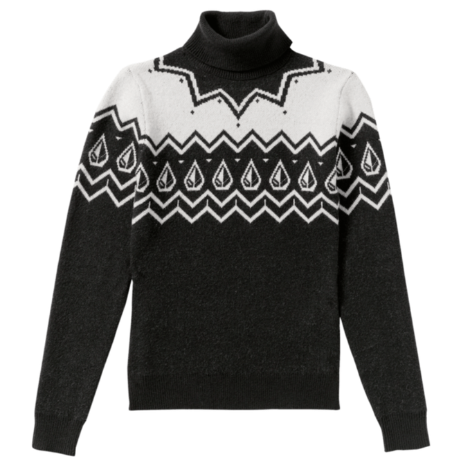 Womens Fireside Turtleneck Sweater Black