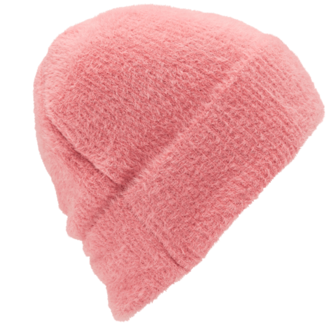 Womens Fuzz Teddy Beanie Mesa Rose