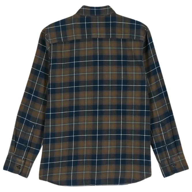 Kids Caden Plaid 2025 Longsleeve Shirt Navy