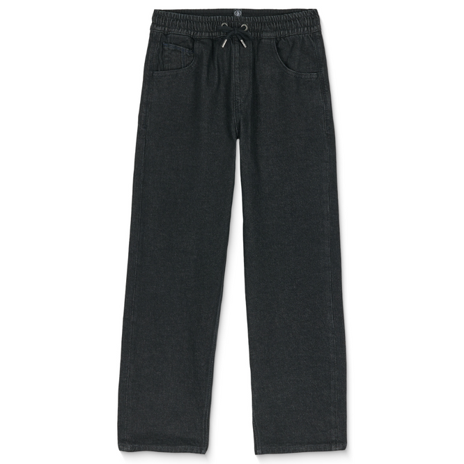 Kids Freazy Loose Elastic Waist Jeans Black Wash