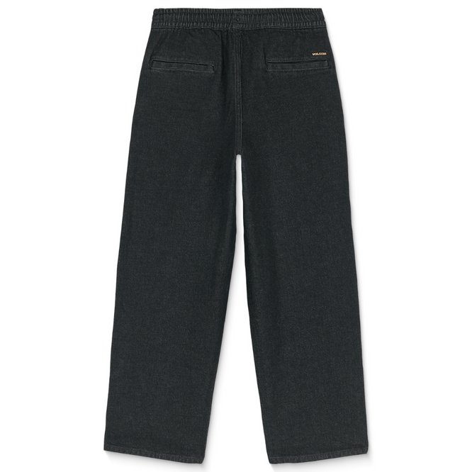 Kids Freazy Loose Elastic Waist Jeans Black Wash