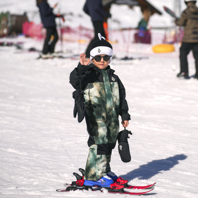 Kids Snow Creature Beanie Schwarz