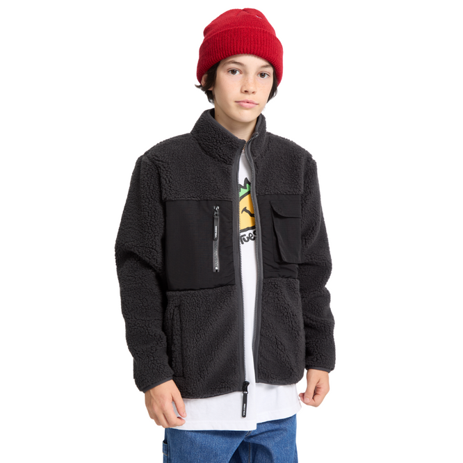 Kids Storm Stone Zip Fleece Asphalt Black