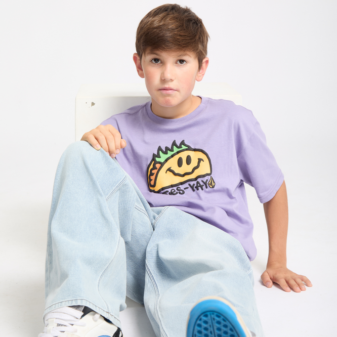 Kids Voltaco T-Shirt Purple Ash