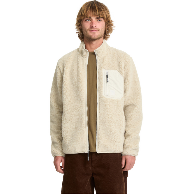 Muzzer Fuzzar Zip Fleece Stone