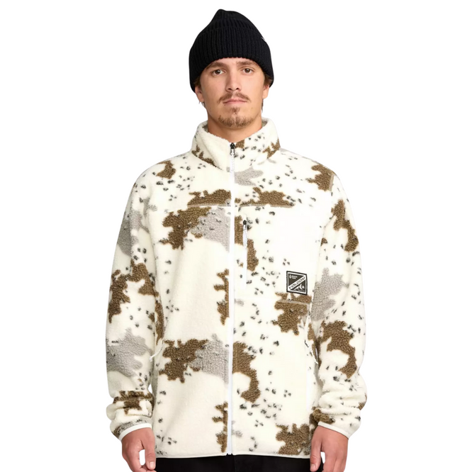 Nelson Sherpa Full Zip Fleece  White
