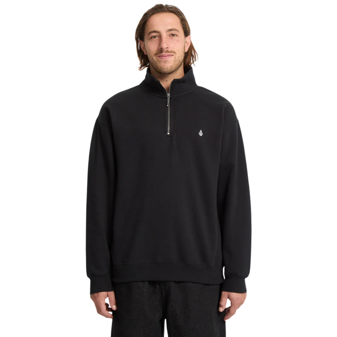 Single Stone Quarter Zip Black