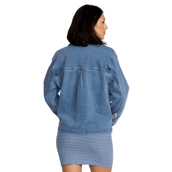 Womens Stoned Boyfriend Jacket Deep River
