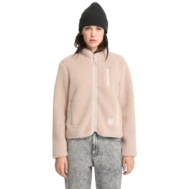 Womens Wuzar Fuzzar Zip Fleece Khakiest