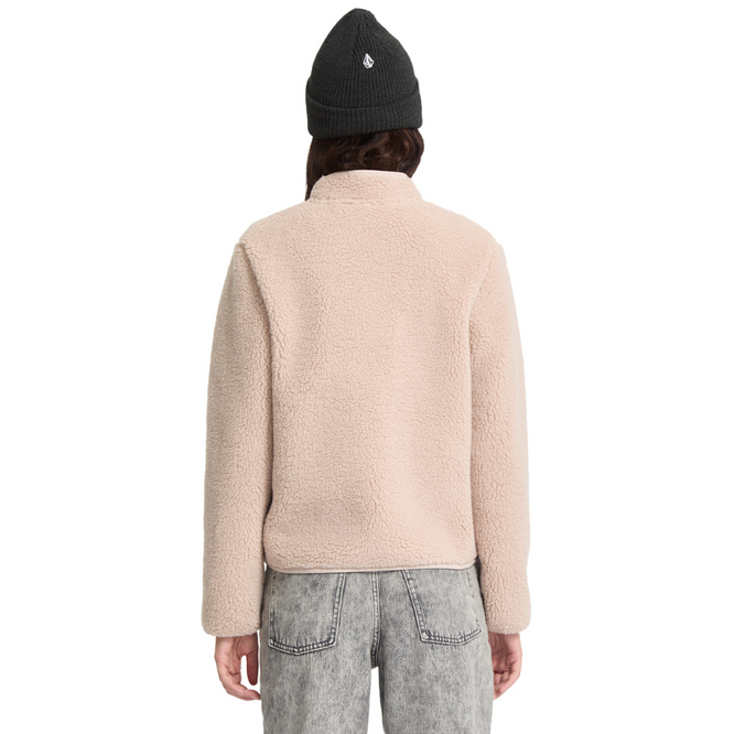 Womens Wuzar Fuzzar Zip Fleece Khakiest