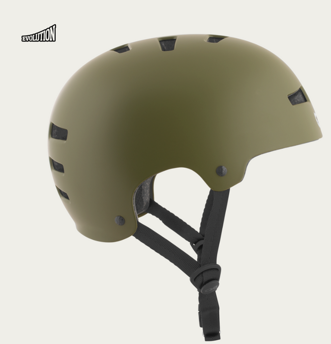 Evolution Solid Colors Satin Olive Helm