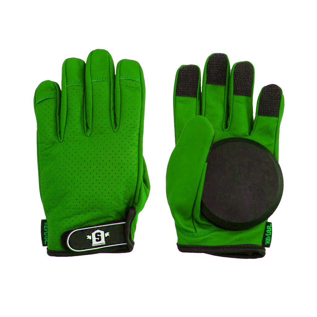 longboard handschuhe selber machen Stoked Board Co Leder-Slide-Handschuhe Grün – Stoked Boardshop